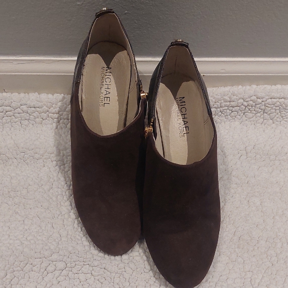 Michael Kors Brown Suede Ankle Boots